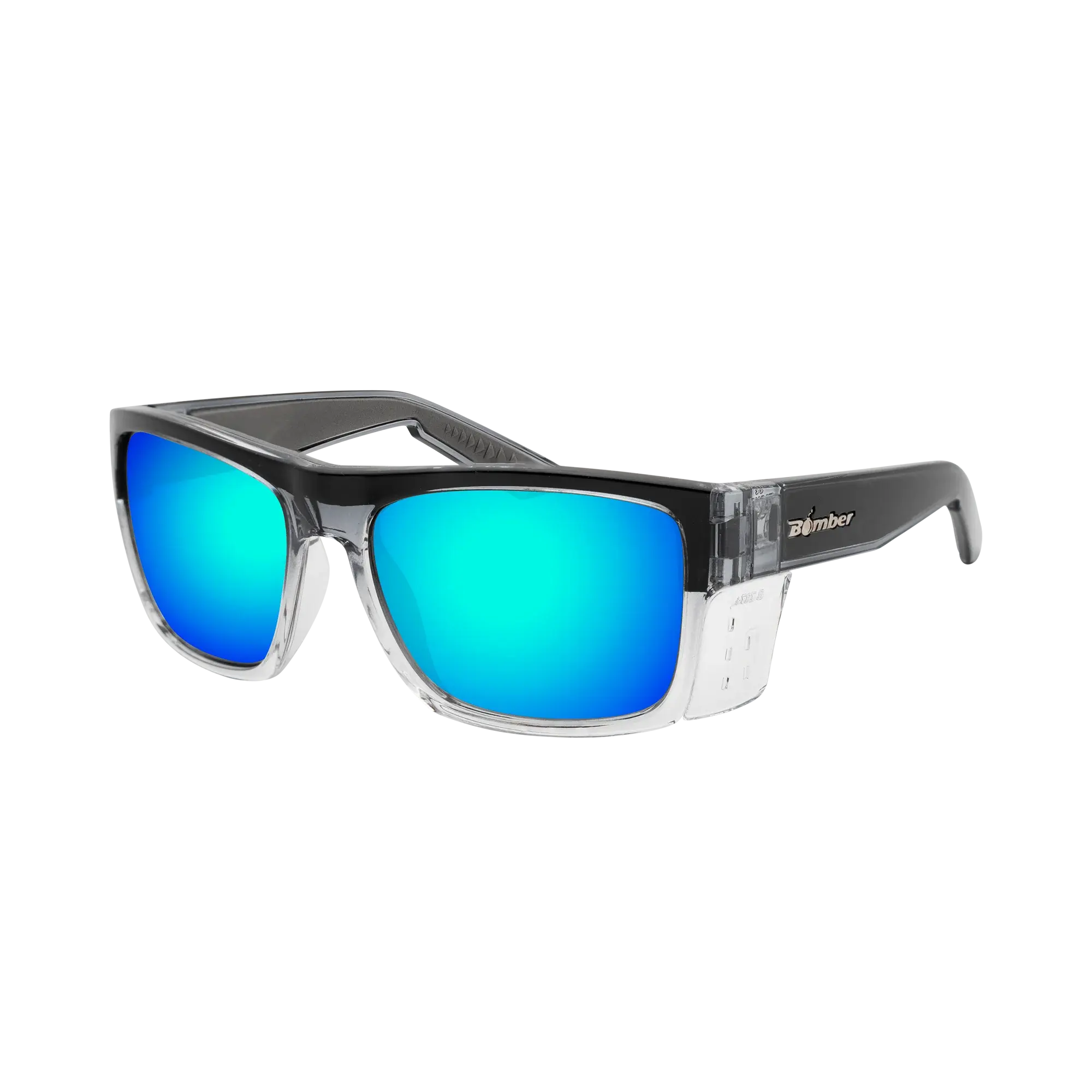 Bomber - XL Clutch Z87+ 2 Tone Smoke Frame / Ice Blue Mirror Sunglasses