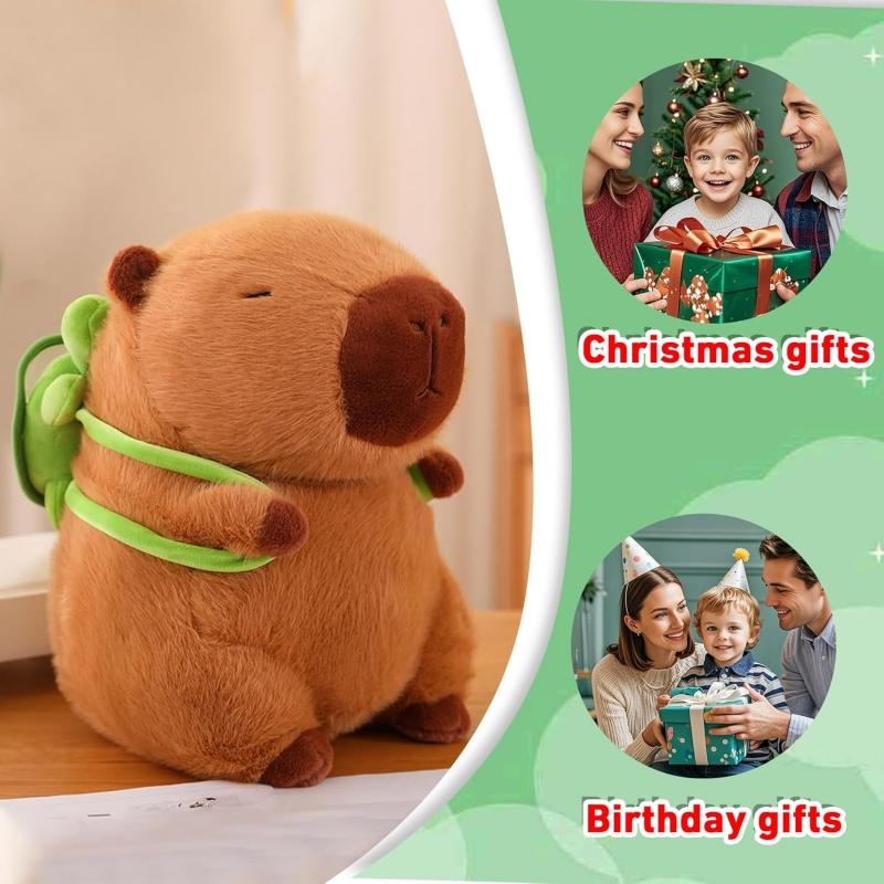 Capybara Plush Toy 17inch/13inch/9inch Soft Simulation Animal Stuffed Doll for Home Sofa Bed Pet Decor Cute Summer Gift for Kids Friends Family
