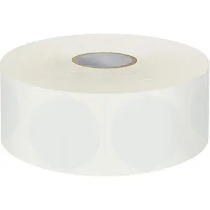 1500 PCS 1.5" Round Clear Transparent Package Envelope Mail Wafer Seal Sticker Labels Mega Bundle with Perforation Line in Roll