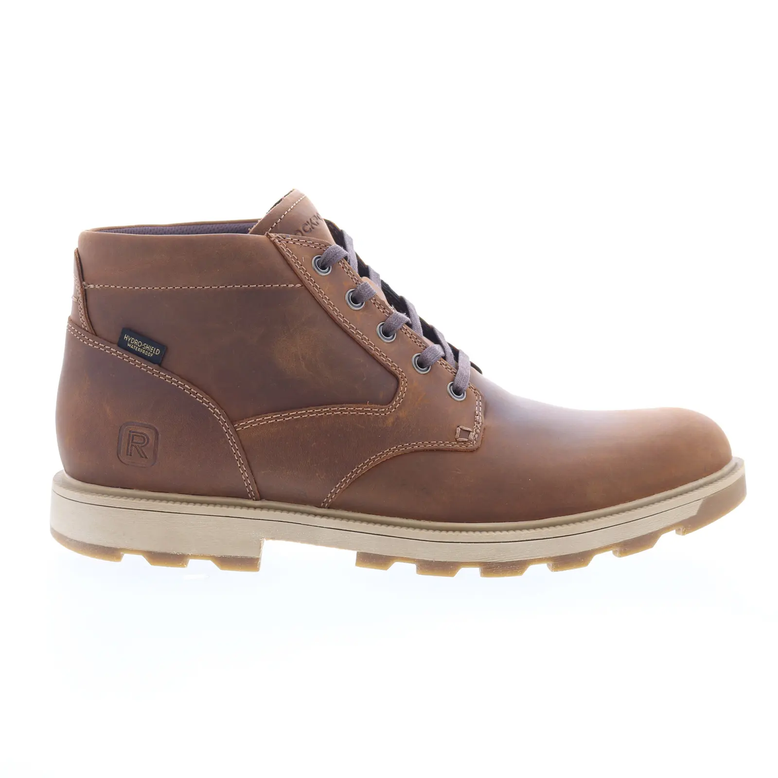 Rockport Seamus RMSEAMUS Mens Brown Wide Leather Lace Up Chukkas Boots