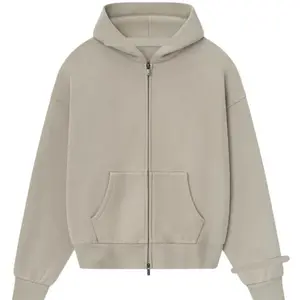 MENS ZIPUP OATMEAL - Comfortable Hoodie with Zipper Closure and Pockets for Everyday Wear