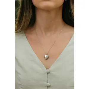 Lover Locket Necklace-Silver
