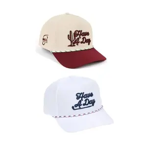Breezy Golf "Have A Day" Rope Hat | Cream/Maroon & Black/White WM Phoenix Open Edition | Premium Desert & Night Golf Bundle