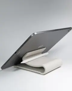 Laptop Stand with Apple Pencil Holder, Tablet Stand for iPad, Desk Organizer for Watch, Phone & Accessories, Minimal Stand, Space Saving Design