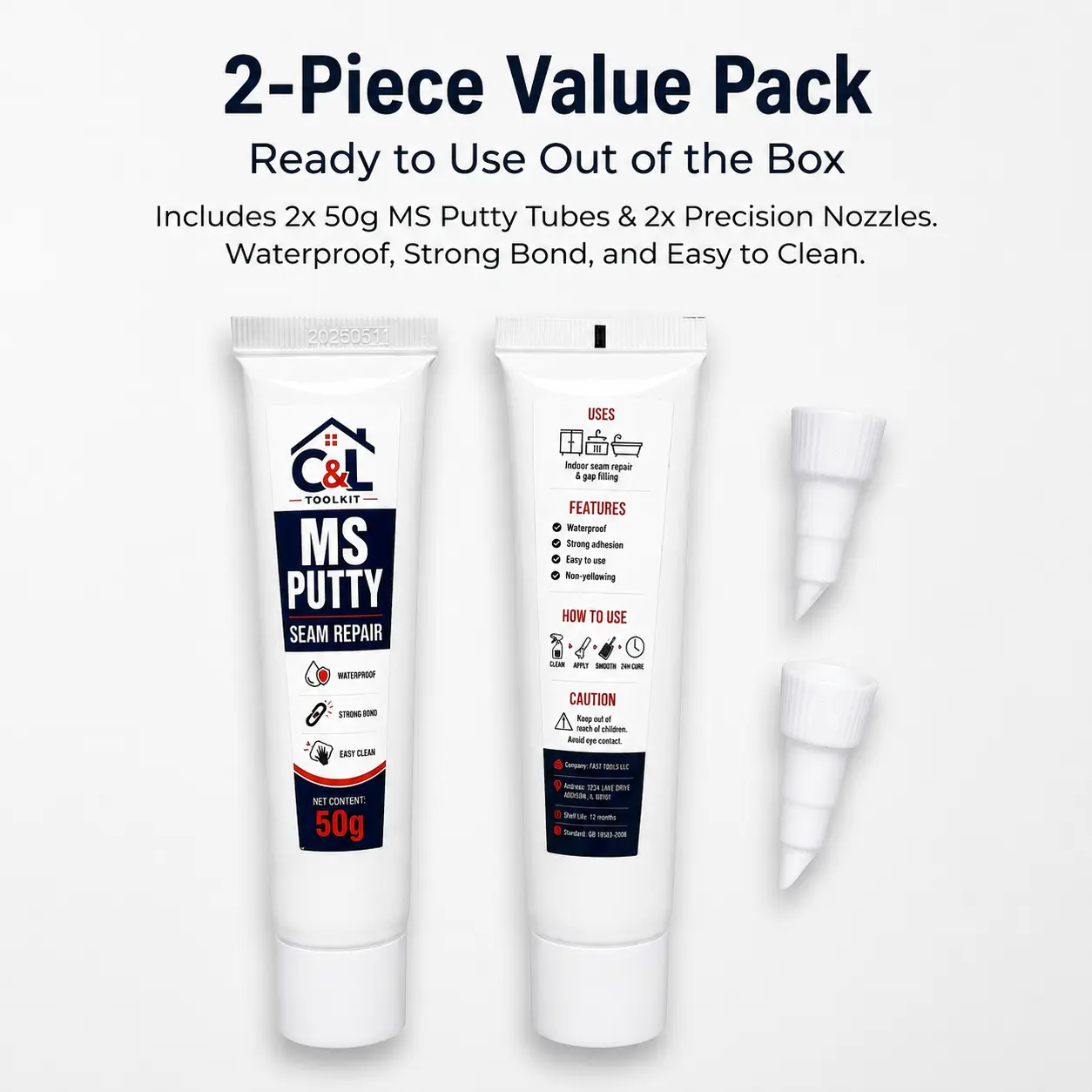 MS putty tubes * 2 ONLY