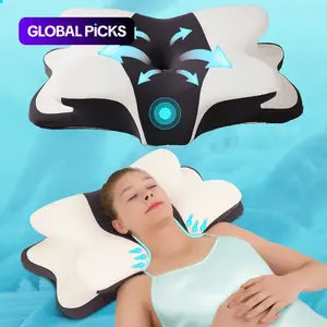 Double-Sided Zoned Contour Neck Pillow - Dual-Height Supportive Memory Foam - Cool-Breathable Pillowcase, Enlarged Armrest Section - Center Groove Design, Ultra-Soft for Side, Stomach & Back Sleepers #TOP PICKS