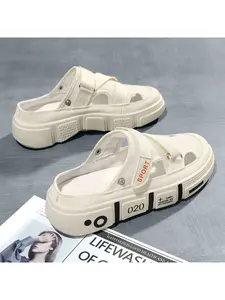 Women's Thick Sole Sandals, Summer 2026 New Arrival, Versatile Outdoor Wear, Sporty Flip Flops, Anti-Slip Soft Bottom, Beach Shoes