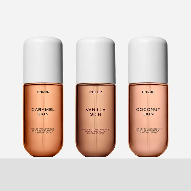 Edible Skin Trio - Travel Size Body Mists - Vanilla Skin, Coconut Skin & Caramel Skin Travel Size Body Mists