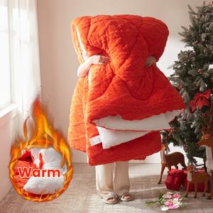 Cosybay Luxury Extra Thick Comforter Set - Super Soft Milk Velvet Fleece, Anti-Static, Multi-Needle Quilting, Breathable, Machine Washable, Kids Halloween comforter set,Sherpa Christmas thick bedding