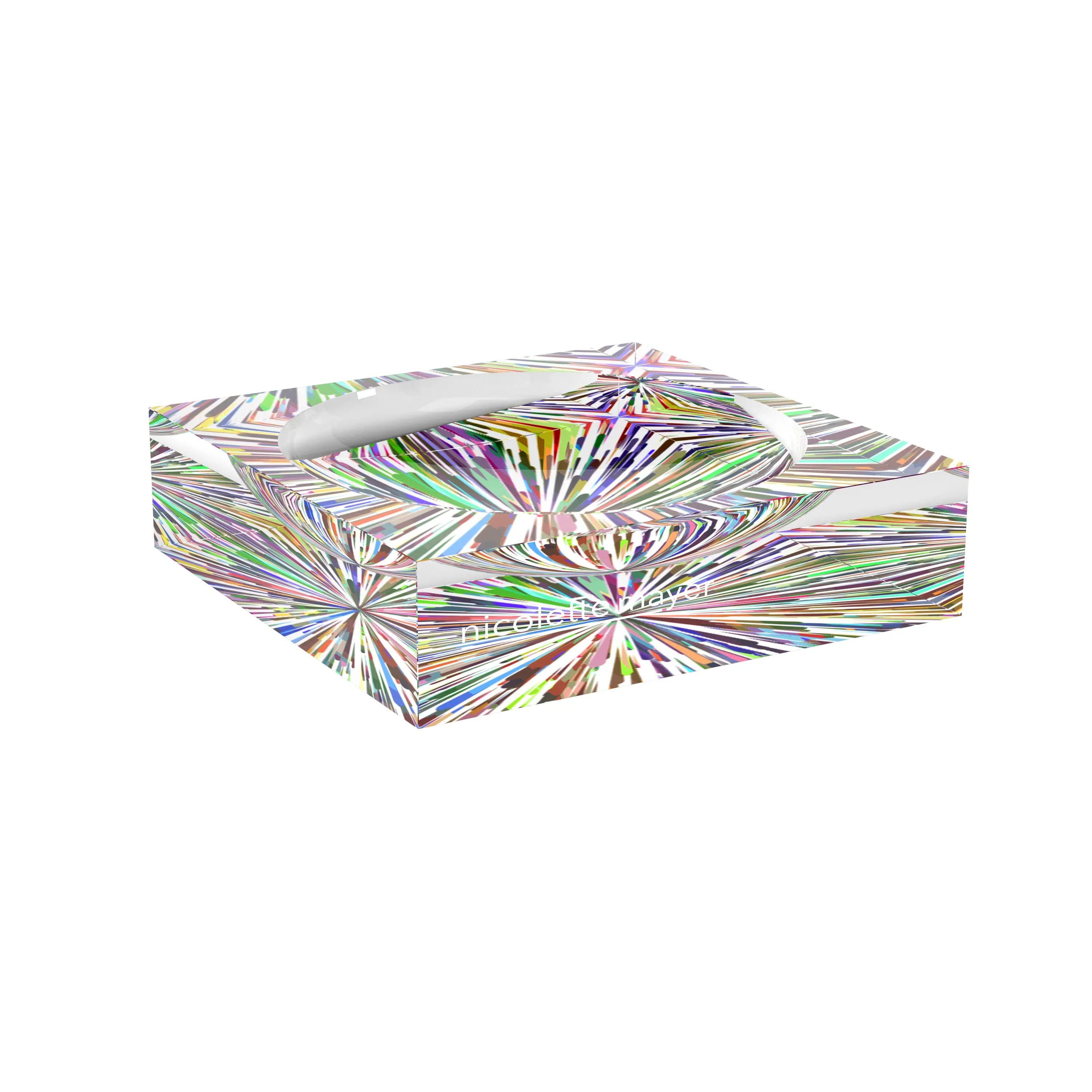 Fireworks White Acrylic Candy Catchall Dish