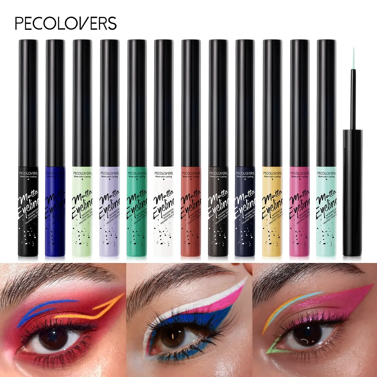 1Pc Long-Wear Matte Liner - Non-Smudge Eye Beauty, Easy Precise Application For Everyday, Black And Coffee, Eye Cosmetic