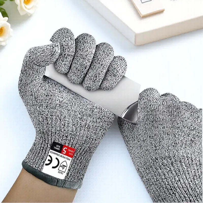 Cut-Resistant Puncture-Proof Safety Gloves : Protective Work Gloves, Non-Slip, Breathable & Durable for Kitchen, Fishing, Outdoor Work – Heavy-Duty, Anti-Tear with Grip Design, Strong Work Gloves