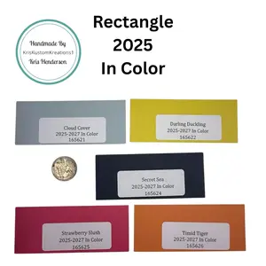 5 Genuine Rectangle Stampin Up 2025-2027 Paper Cardstock Color Ring Tool Color Swatch Book Sampler Guide Color Coach Cards