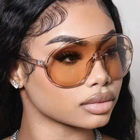 Women's Fashionable Plain Color Sunglasses, Modern Trendy Sunglasses, Trendy Casual Sunglasses for Everyday Use, Fashion Accessories for Outdoor Activities, Stylish Glasses, Tinted Lens Sunglasses, Summer Trendy Sunglasses, Street Style Sunglasses