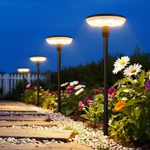 Solar Pathway Lights Outdoor, 8 Pack Durable Metal Solar Path Lights, Auto /Off Garden Lights Solar , IP65  Solar Lights Outdoor for Landscape, Path, Garden, Patio, Driveway