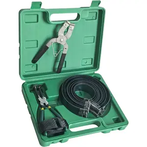Engine Piston Ring Compressor Tool Set with Piston Installer Pliers and 14 Piston Rings(62-145mm) for Car Truck Auto Engine