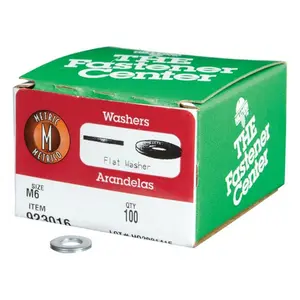 Hillman 923016 6 mm Flat Metric Washer In Steel 100 per Box
