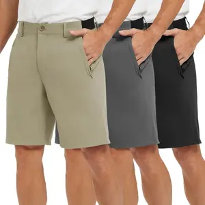 Men's Fashion 【Plus Size,30-42】 9'' Golf Work Shorts Stretch Waistband Quick-Dry Fit Hiking Casual Business Dress Athletic Mens  Lightweight Pants 3 Pockets #SpringFresh