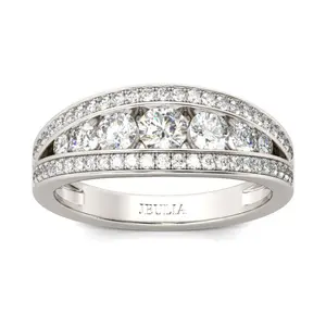 Jeulia Split Shank Sterling Silver Ring  wedding set Sterling Silver Sterling Silver Zircon Engagement