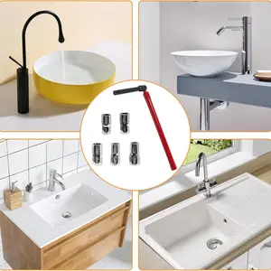 8-13mm Socket Faucet Wrench Set, High Hardness Anti-Slip Manual Repair Tool, Precision Fit, Suitable for Various Faucets, Home Maintenance