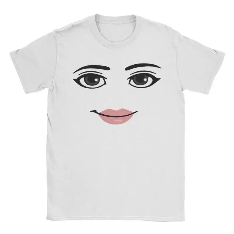 Round Neck Short Sleeve Clothing Summer Novelty Harajuku Streetwear Robot Robloxs Woman Face Game Tshirt Aesthetic Clothes Top Prints