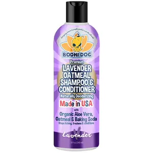 Organic Lavender Oatmeal Pet Shampoo and Conditioner | Hypoallergenic Conditioning Deodorizing Formula | Soothes Dry Itchy Skin Calming | Made in the USA by Bodhi Dog Grooming Products