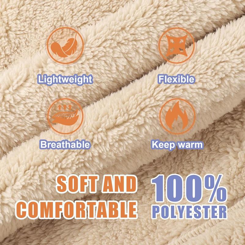 Unisex Insulated Windproof Ski Mask Winter Warm Hooded Scarf Fleece Balaclava Hat for Men Women One Size Fits Most Multi-functional Adjustable Drawstring