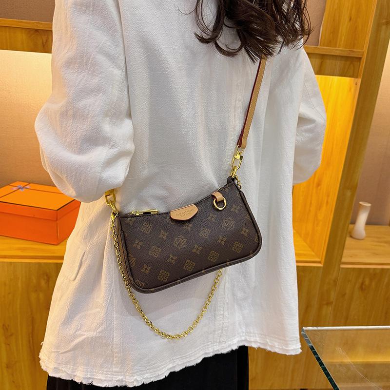 Women's Fashion Bag Women's Vintage Print Chain Small Square Bag Women's Shoulder Bag Crossbody Bag Women's Crossbody Bag Daily Bag Leather Satchel
