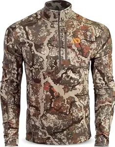 Men's Furnace Quarter Zip - Merino Camo Hunting Long Sleeve, Insulated Midlayer, Hunting Gear For Men 1 00W