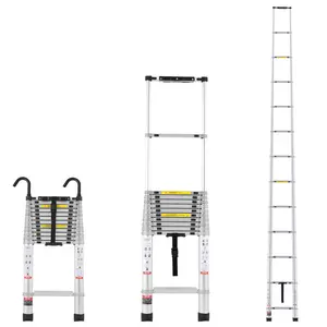 Father's Day Gift Spring new arrivals Telescoping Ladder, Max. 20.3FT Aluminum Lightweight Extension Ladder, One/Multi-button Retraction Collapsible Ladder, 419 LBS Capacity with Non-slip Feet, Portable Compact Ladders for Home, RV, Loft