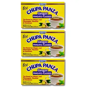 Chupa Panza GN+Vida VIRAL 3 Pack Special Bundle Detox Tea 30 Tea Bags 3.2 oz Ginger Pineapple Flaxseed Cinnamon Herbal Detox Tea