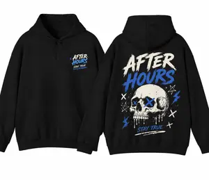 After Hours Hoodie Skull Graphic Sweatshirt Dark Aesthetic Streetwear Pullover Casual Unisex Hoodie for Men Women