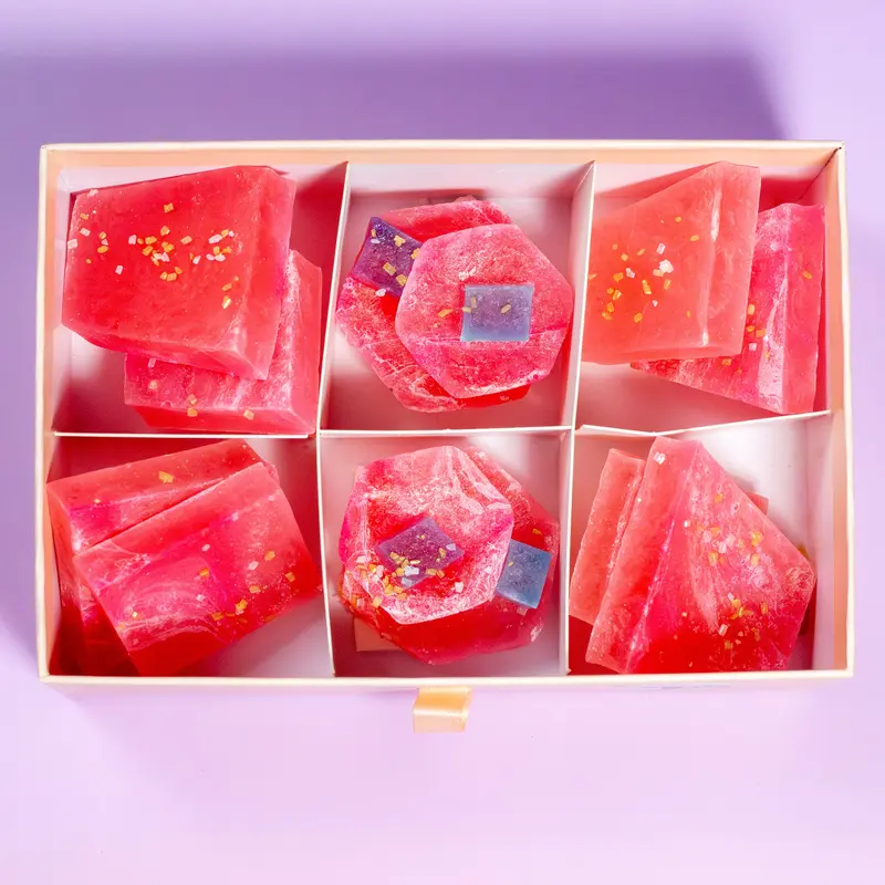 Watermelon Citrus Pink Calcite Crystal Candy Collection