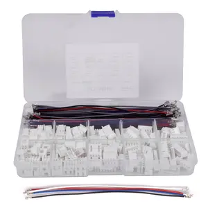 300PCS 2.54mm JST Connector Kit with 2/3/4/5/6 Male and Female Pin Housing Connector Adapter Cable Connector Socket 24AWG