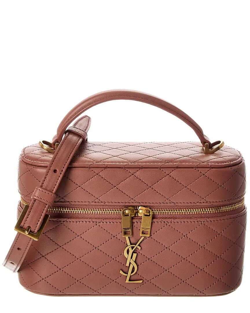 Saint Laurent Gaby Quilted Leather Vanity Bag