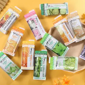 Pedicure Kit Foot Soak Set: Bubble Salt, Sugar Scrub, Massage Mask, Massage Lotion in a Box, 4 Step Foot Spa