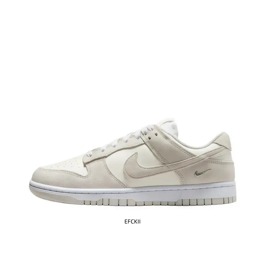 Creamy Grey & Off-White Low-Top Sneakers with Minimalist Swoosh – Ideal for Urban Commutes, Pairing with Tailored Trousers or Cropped Jeans for a Clean, Modern Look