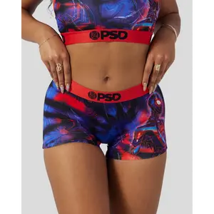 PSD Womens Marvel - Miles Morales Boy Short Underwear - Comfortable, Breathable, Ultra-light Fabric Lightweight Soft Womenswear Style