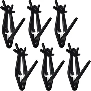 10 Pieces European Style Deer Skull Hooks Deer Antelope Skull Storage Rack Steel 20 lbs, European Style Deer Skull Hooks, 6 Pieces Black Practical Hooks