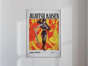 Maki Poster, Jujutsu Kaisen Anime Wall Art, Modern Action Character Print, Japanese Anime Decor, Gift for JJK Fans