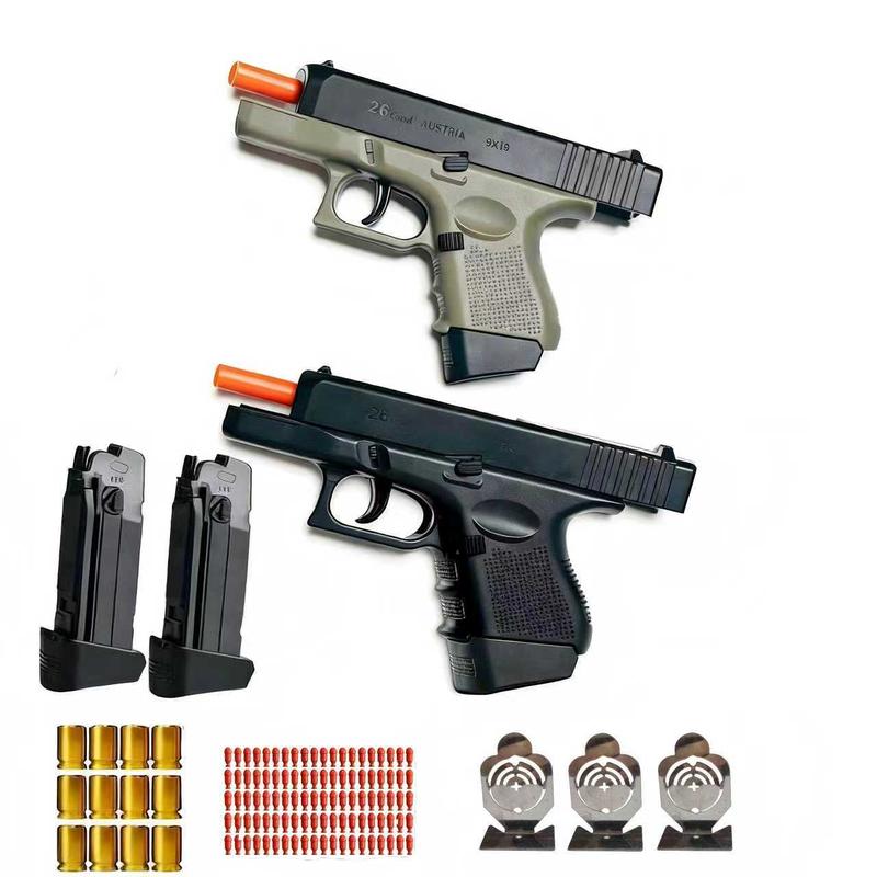 Strike Industries 2026 Classic Design Toy with 100 Soft Bullets 12 Bullet Shells 3 Target Sheets & Automatic Shell Ejection for Endless Fun