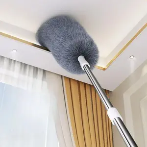 Adjustable & Bendable Microfiber Duster Brush, Washable Reusable Cleaning Tool for High Ceilings, Furniture & Cars, Great for Sweeping Spider Webs Under Bed