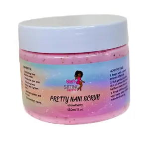 SSPAZ Strawberry and Turmeric Scrub Body Care Smoothing Exfoliant Natural Blend Scent organic