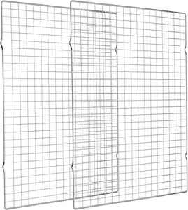 Cooling Rack for Baking 2-Pack, 16x10 Inches Baking Rack, Thick Wire Cookie Rack for Cooking, Roasting, Grilling, Drying, Oven Safe, Fits Half Sheet Pan, Silver