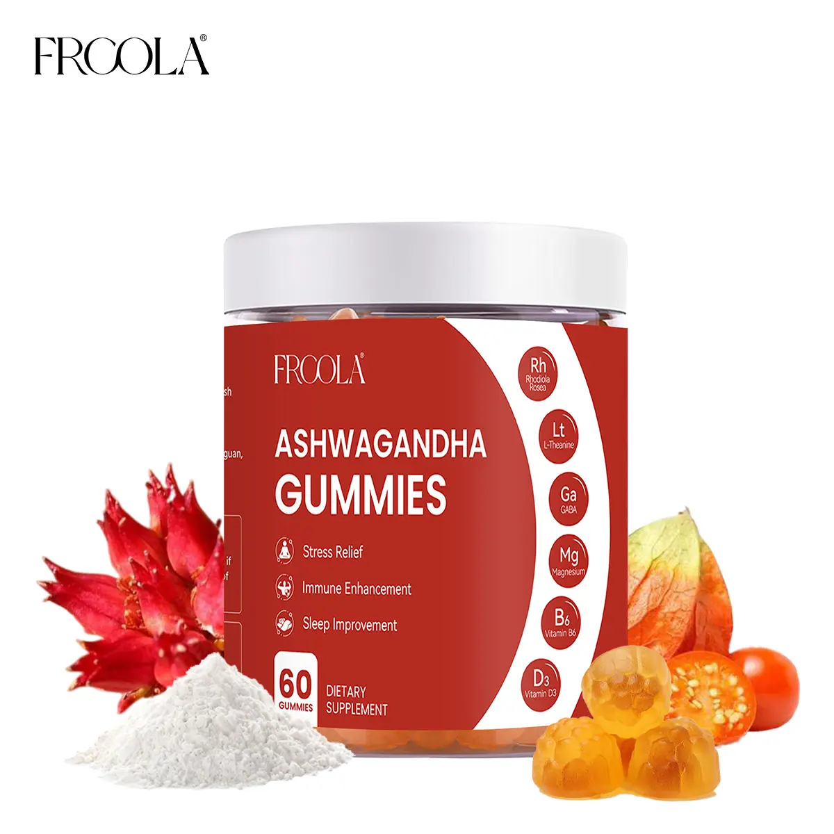 【 Huge Clearance Sale 】Ashwagandha & Vitamin D Gummy - 60 Count - Mixed Berry, KSM-66, Vegan, Plant Based, Non-GMO, Gluten-Free & Gelatin Free Relax. Restore. Unwind, Pack of 1