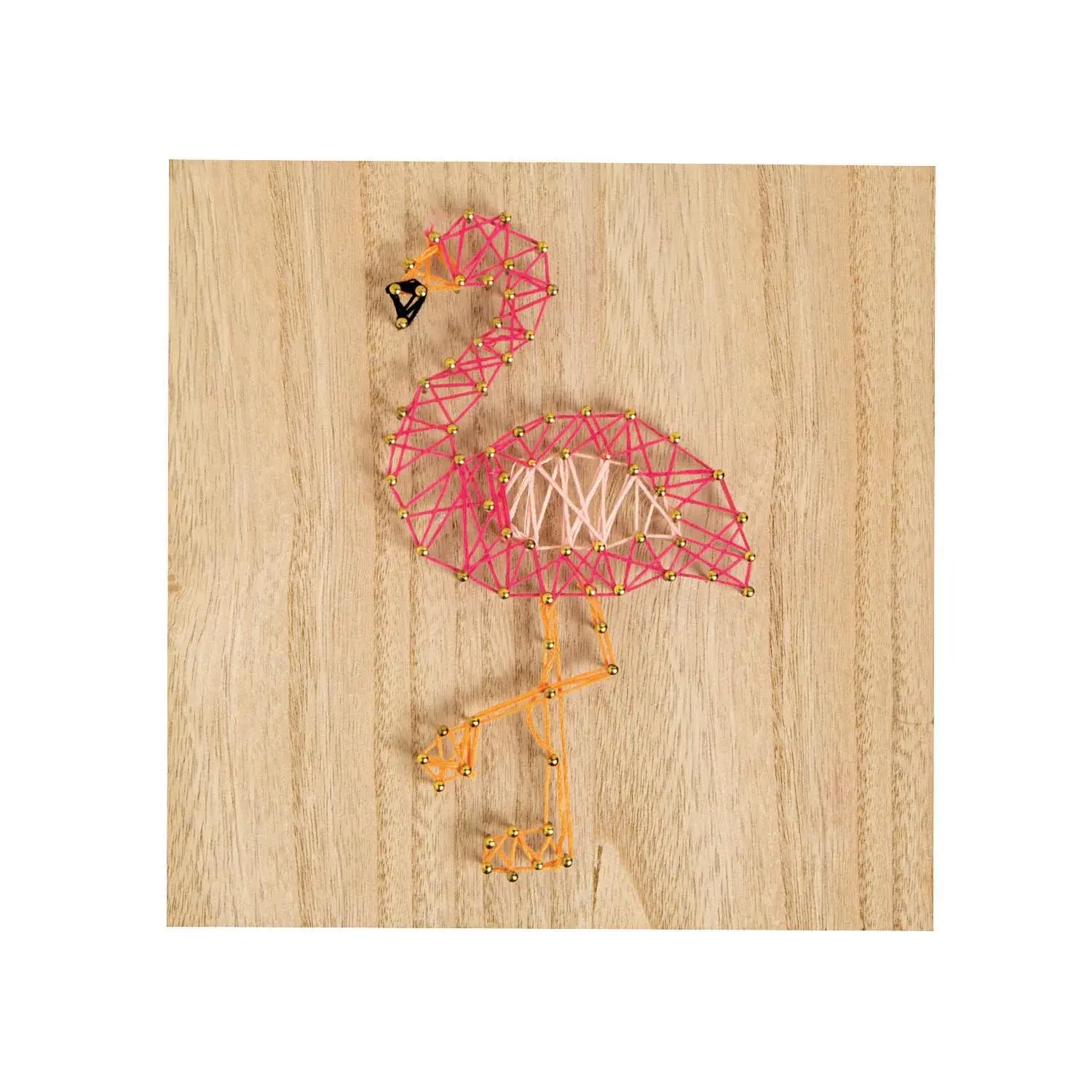 Fun Express Flamingo String Art Kit with Multicolor Flair, DIY Craft with Wood Base for Toys & Hobbies, Beading & Jewelry Making Projects