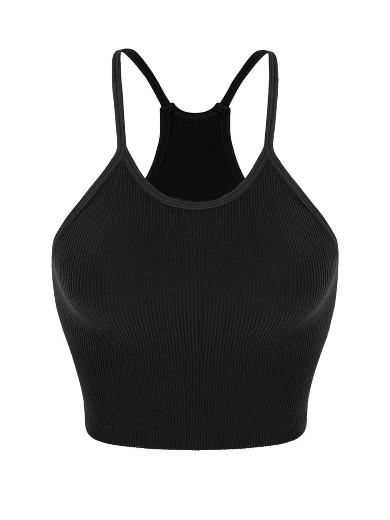 Women's Solid Wireless Sports Bra, Breathable Comfortable Sports Top for Yoga Gym Workout Tennis Pickleball, Ladies Sportswear Clothing for All Season