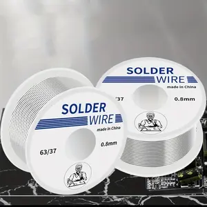 1pc/2pcs 50g Welding Solder 0.8mm 1mm 63/37 FLUX 2.0% Soldering Wire Roll Melt Rosin Core Solder No-clean Tin BGA Welding Tools