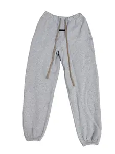 2024 Men's Sweatpants Fleece Light Heather Gray Color  Joggers Oversized Fit Cuffed Heavyweight Design Athletic Casual Lounge Pants with Pockets, Soft Fleece Home Pants with Drawstring