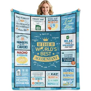 Accountant Gifts, Accounting Gifts, Gifts for Accountants, Accountant Gifts for Women Men, Tax Season Gift for Accountant Blanket 60" X 50", Accounting Day/Week Gift Ideas, CFO CPA Gifts
